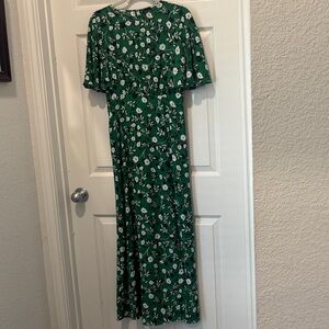 Who What Wear Green Floral Maxi Dress, NWOT